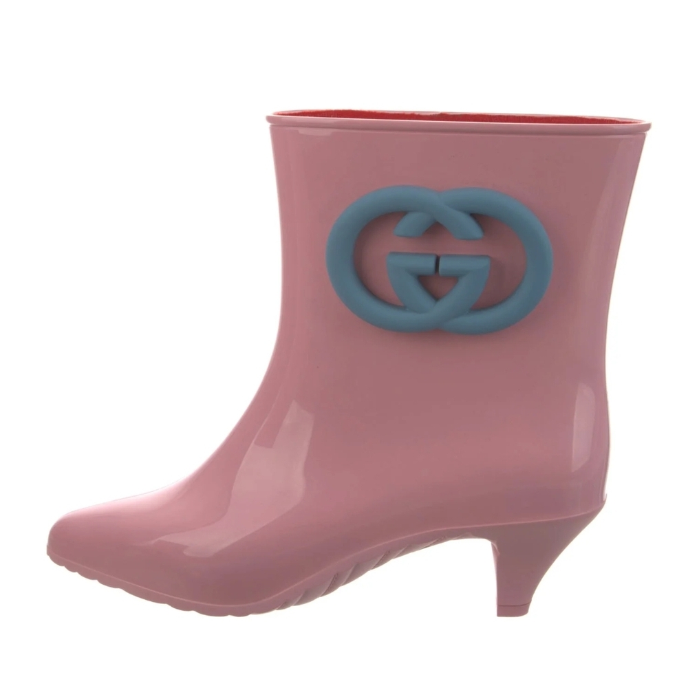 Gucci WOMEN Rubber Printed Rain Boots w/ Tags